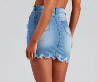 Staple High Waist Denim Skirt