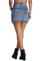 Zip Front Jean Skirt