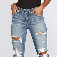 Josie Mid Rise Skinny Jeans