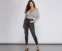 Tobi Super High Rise Distressed Jeans