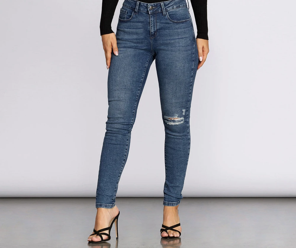 Mid Rise Skinny Jeans