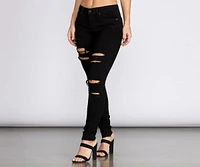 Jude Mid Rise Distressed Skinny Ankle Jeans