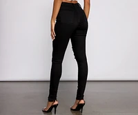 The Classic High Rise Destructed Skinny Jeans