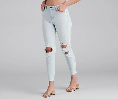 High-Rise Chic Style Skinny Jeans