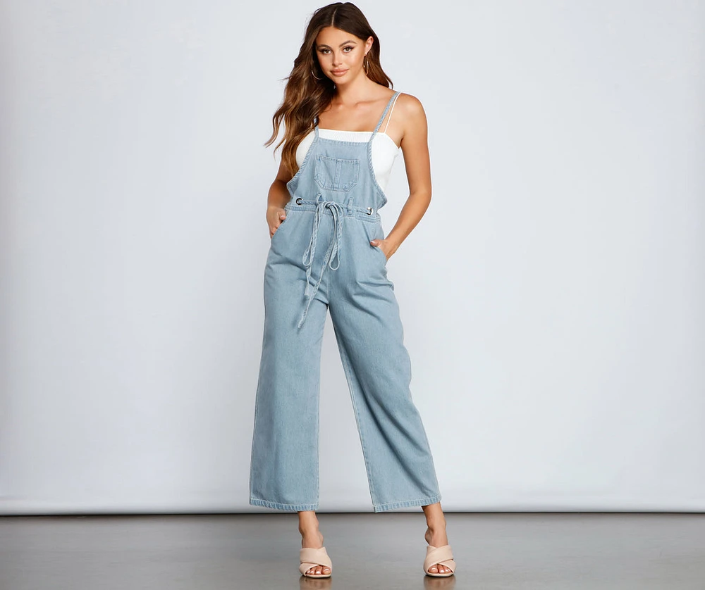 Girl Next Door Wide Leg Overalls