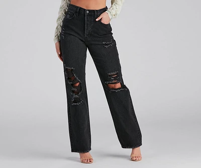 Distressed, But Well Dressed Boyfriend Jeans