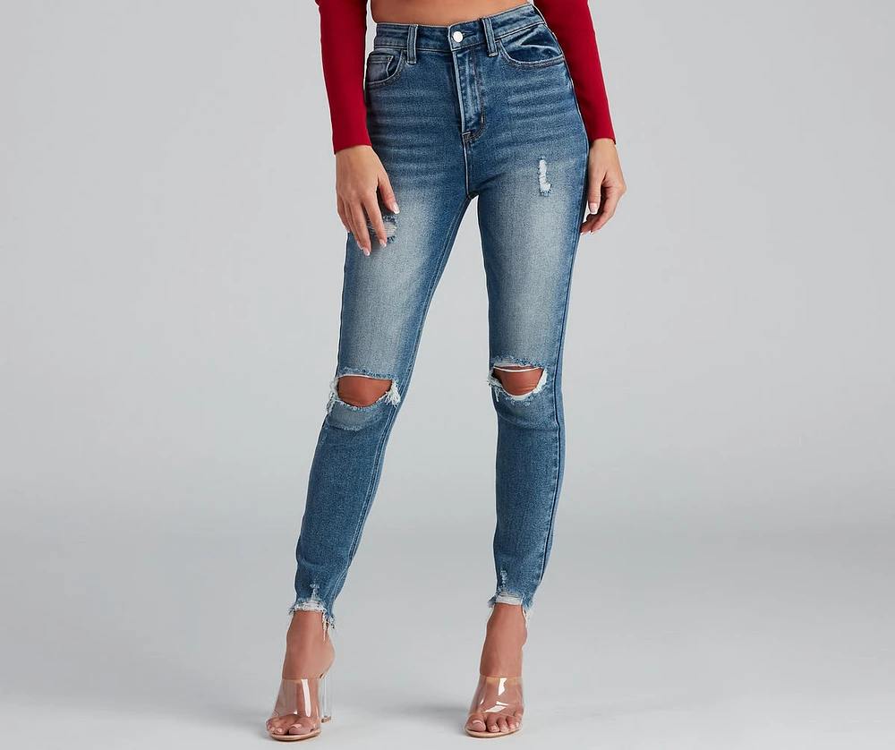 Taylor Distressed Cropped Skinny Jeans