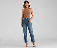 High-Rise Classic Straight-Leg Jeans