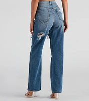 Straight Forward High Rise Boyfriend Jeans