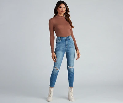 Trendy Everyday High-Rise Skinny Jeans
