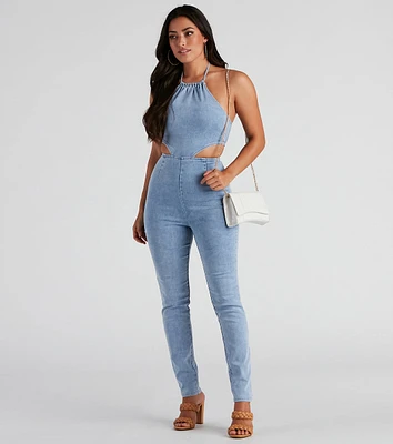 Time For The Weekend Denim Catsuit
