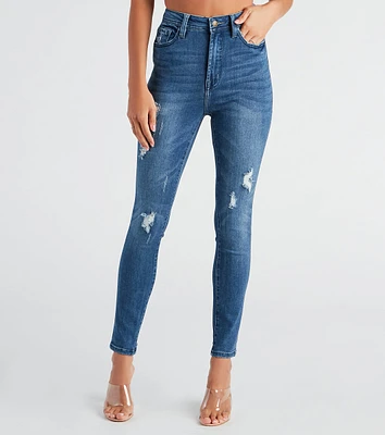 Taylor High Rise Distressed Skinny Jeans By Windsor Denim