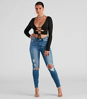 Harper Mid-Rise Skinny Denim Jeans