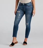 Hit The Jackpot Mid Rise Skinny Jeans