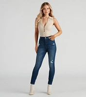 Taylor High-Rise Destructed Skinny Ankle Jeans by Windsor Denim