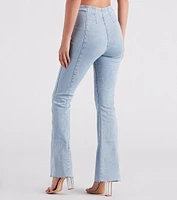 Cute Flare High Rise Denim Jeans