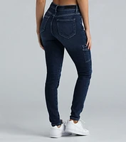 Keep It Real High-Rise Cargo Denim Skinny Jeans