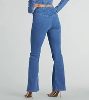 Shape Up High-Rise Corset Flare Denim Jeans