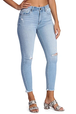 Clara High Rise Frayed Hem Jeans