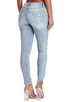 On The Rise Destructed Skinny Jeans