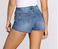 Glammed Out High Rise Cut Off Shorts