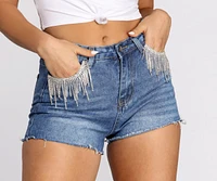 Glammed Out High Rise Cut Off Shorts