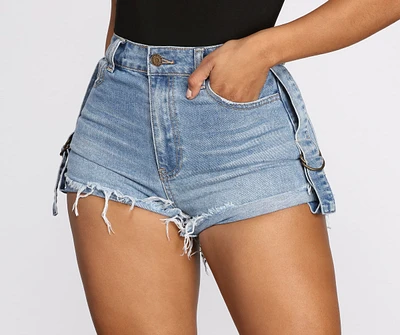 Buckle Up High Waist Shorts