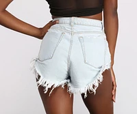 High Waist Destructed Cut Off Shorts