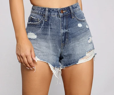 Reese High-Rise Cutoff Denim Shorts