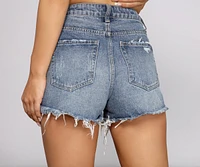 Reese High-Rise Cutoff Denim Shorts