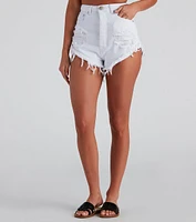 Taking It Easy High Rise Cut Off Shorts