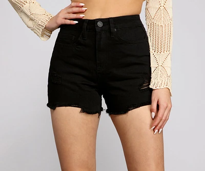 Casually Edgy High Rise Cutoff Shorts