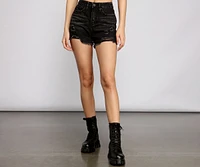 Fab And Frayed High-Rise Denim Shorts