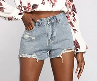 Causing Trouble High Rise Cutoff Shorts