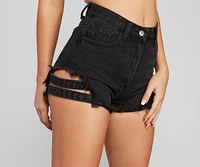 Second Look Bar Strap Cutoff Shorts