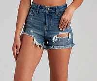 Remy High-Rise Frayed Denim Shorts By Windsor