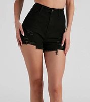 Reese High Rise Cut Off Denim Shorts By Windsor