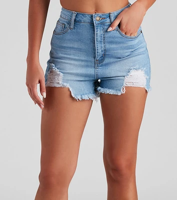 Remy High-Rise Cut-Off Denim Shorts by Windsor