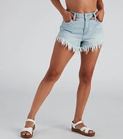 Fab And Frayed Cutoff Denim Shorts