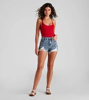 Remy Star Print Denim Shorts by Windsor