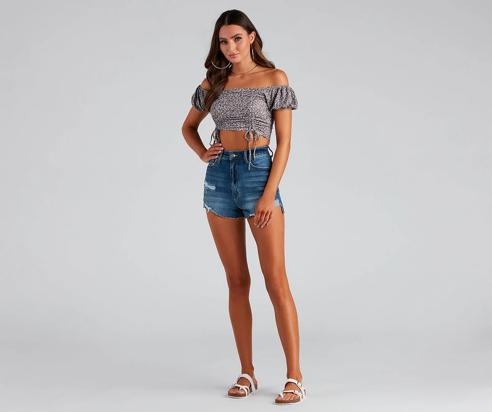 On A Roll Denim Mom Shorts