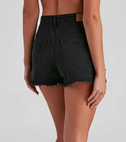 Trendy Distressed Cut-Off Denim Shorts