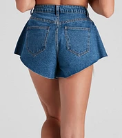 Level Up High-Rise Denim Shorts