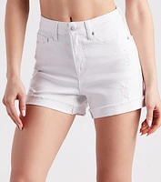 Meli Mid-Rise Cuffed Shorts By Windsor Denim