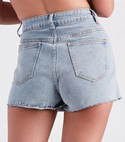 Nothing Short Of Glam Rhinestone Lace-Up Denim Shorts