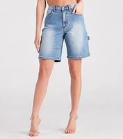 Level Up Cargo Bermuda Denim Shorts