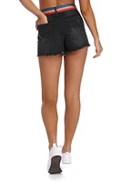 Destructed And Belted Shorts
