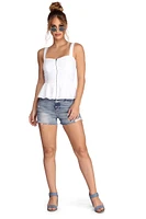 Eve High Waist Cut Off Jean Shorts