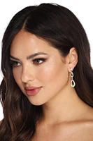 Rhinestone Teardrop Earrings