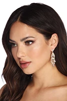 Rhinestone Tear Drop Earrings